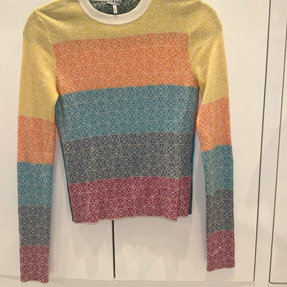 Loewe anagram jacquard slim wool sweater